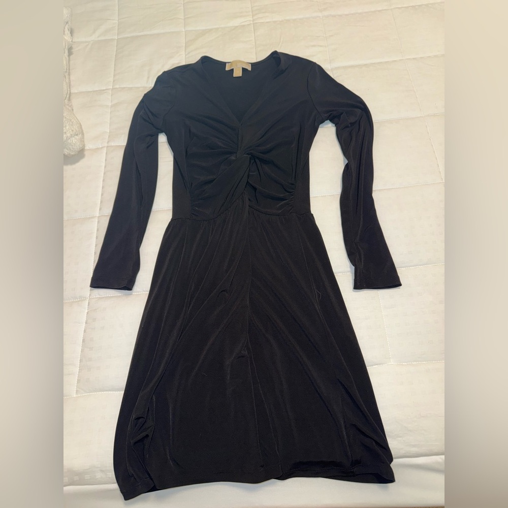 MICHAEL Michael Kors Elegant Black Long Sleeve Dress